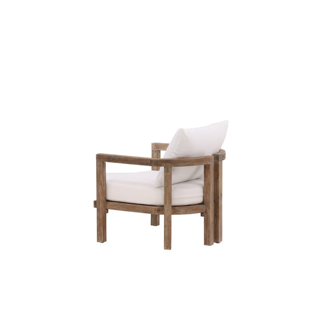 Gartensessel Erica Braun – Loungesessel 70×70×55 cm Akazienholz & Polster