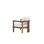 Gartensessel Erica Braun – Loungesessel 70×70×55 cm Akazienholz & Polster