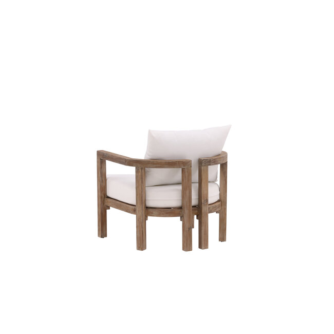 Gartensessel Erica Braun – Loungesessel 70×70×55 cm Akazienholz & Polster