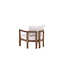 Gartensessel Erica Braun – Loungesessel 70×70×55 cm Akazienholz & Polster