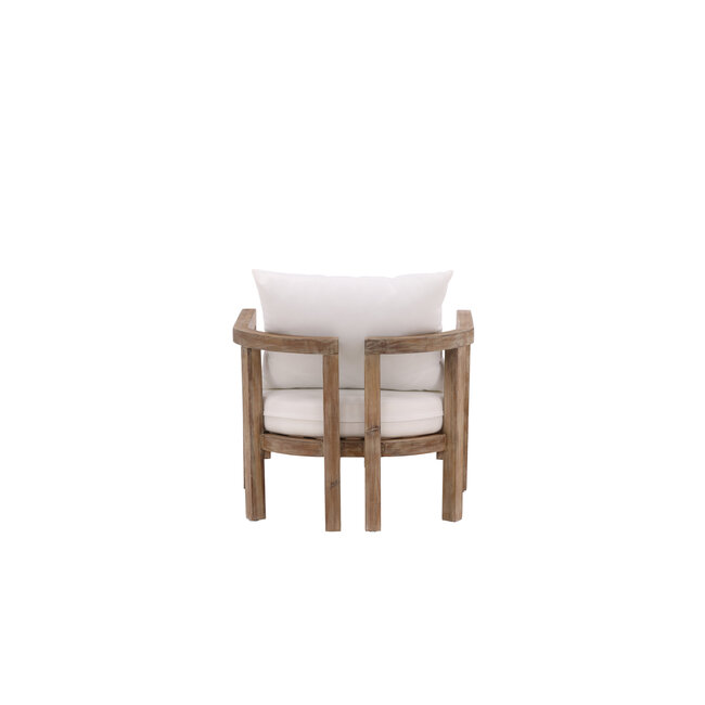 Gartensessel Erica Braun – Loungesessel 70×70×55 cm Akazienholz & Polster