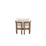 Gartensessel Erica Braun – Loungesessel 70×70×55 cm Akazienholz & Polster