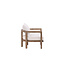 Gartensessel Erica Braun – Loungesessel 70×70×55 cm Akazienholz & Polster