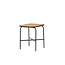 Gartentisch Holmbeck aus Akazienholz und Stahl, 70 cm × 55 cm × 74 cm, Natur – kompakter Outdoor-Bistrotisch
