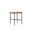 Gartentisch Holmbeck aus Akazienholz und Stahl, 70 cm × 55 cm × 74 cm, Natur – kompakter Outdoor-Bistrotisch
