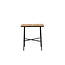 Gartentisch Holmbeck aus Akazienholz und Stahl, 70 cm × 55 cm × 74 cm, Natur – kompakter Outdoor-Bistrotisch
