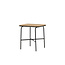 Gartentisch Holmbeck aus Akazienholz und Stahl, 70 cm × 55 cm × 74 cm, Natur – kompakter Outdoor-Bistrotisch