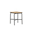 Gartentisch Holmbeck aus Akazienholz und Stahl, 70 cm × 55 cm × 74 cm, Natur – kompakter Outdoor-Bistrotisch