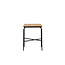 Gartentisch Holmbeck aus Akazienholz und Stahl, 70 cm × 55 cm × 74 cm, Natur – kompakter Outdoor-Bistrotisch