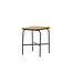 Gartentisch Holmbeck aus Akazienholz und Stahl, 70 cm × 55 cm × 74 cm, Natur – kompakter Outdoor-Bistrotisch