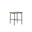 Gartentisch Holmbeck aus Akazienholz und Stahl, 70 cm × 55 cm × 74 cm, Natur – kompakter Outdoor-Bistrotisch