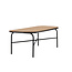 Gartentisch Holmbeck aus Akazienholz und Stahl, 200 cm × 90 cm × 75 cm, Natur – wetterfester Outdoor-Esstisch