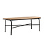 Gartentisch Holmbeck aus Akazienholz und Stahl, 200 cm × 90 cm × 75 cm, Natur – wetterfester Outdoor-Esstisch