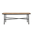 Gartentisch Holmbeck aus Akazienholz und Stahl, 200 cm × 90 cm × 75 cm, Natur – wetterfester Outdoor-Esstisch
