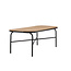 Gartentisch Holmbeck aus Akazienholz und Stahl, 200 cm × 90 cm × 75 cm, Natur – wetterfester Outdoor-Esstisch