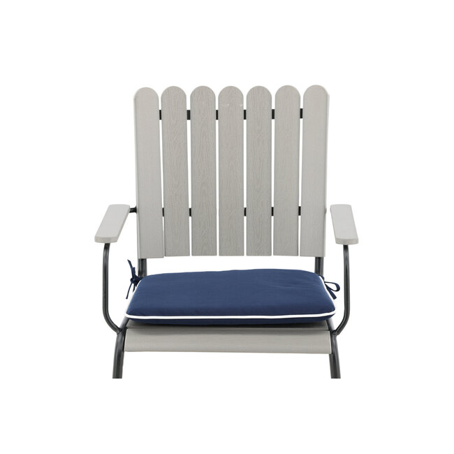 Outdoor-Sitzauflage Holmsund Blau aus Polyester, 39 cm × 46 cm × 4 cm, UV-beständig und wetterfest
