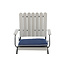 Outdoor-Sitzauflage Holmsund Blau aus Polyester, 39 cm × 46 cm × 4 cm, UV-beständig und wetterfest