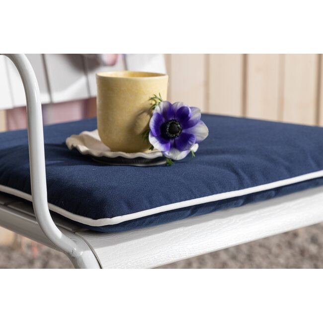 Outdoor-Sitzauflage Holmsund Blau aus Polyester, 39 cm × 46 cm × 4 cm, UV-beständig und wetterfest