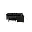 Lounge-Set Haiti Schwarz – Outdoor-Lounge aus Polyrattan, Polyester und Stahl mit Glastisch, Sofatiefe 75 cm, Höhe 64 cm