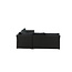 Lounge-Set Haiti Schwarz – Outdoor-Lounge aus Polyrattan, Polyester und Stahl mit Glastisch, Sofatiefe 75 cm, Höhe 64 cm