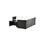 Lounge-Set Haiti Schwarz – Outdoor-Lounge aus Polyrattan, Schaumstoff, Polyester und Glas, Sofatiefe 59 cm, Höhe 64 cm, mit Glastisch