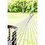 Gartenliege Hedvig Offwhite – Großzügige Outdoor-Sonnenliege aus Polyester und Akazienholz, Breite 140 cm, Länge 200 cm