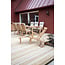 Gartenliege Kenya – Ergonomische Teakholz-Sonnenliege, Breite 60 cm, Länge 150 cm, Sitzhöhe 36 cm, Sitztiefe 65 cm, wetterfest