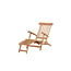 Gartenliege Kenya – Ergonomische Teakholz-Sonnenliege, Breite 60 cm, Länge 150 cm, Sitzhöhe 36 cm, Sitztiefe 65 cm, wetterfest