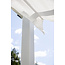 Sonnenschirm Lazio Weiß – XXL-Rechteckschirm aus Aluminium und Polyester, 395 × 345 cm, Höhe 250 cm, UV-Schutz