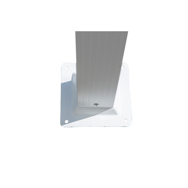Sonnenschirm Lazio Weiß – XXL-Rechteckschirm aus Aluminium und Polyester, 395 × 345 cm, Höhe 250 cm, UV-Schutz