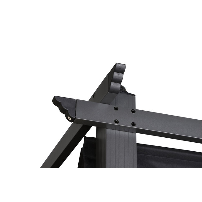 Sonnenschirm Lazio Schwarz – Rechteckiger XXL-Sonnenschirm aus Aluminium und Polyester, 395 × 295 cm, Höhe 245 cm, UV-Schutz