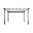 Sonnenschirm Lazio Grau – Rechteckiger XXL-Sonnenschirm aus Aluminium und Polyester, 395 × 295 cm, Höhe 245 cm, UV-Schutz