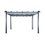 Sonnenschirm Lazio Grau – Rechteckiger XXL-Sonnenschirm aus Aluminium und Polyester, 395 × 295 cm, Höhe 245 cm, UV-Schutz