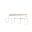 Gartensofa Lina Beige – 3-Sitzer Lounge 180×55×78 cm Stahl und Polster