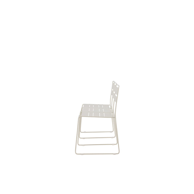 Gartensofa Lina Beige – 3-Sitzer Lounge 180×55×78 cm Stahl und Polster