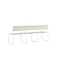 Gartensofa Lina Beige – 3-Sitzer Lounge 180×55×78 cm Stahl und Polster