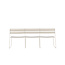 Gartensofa Lina Beige – 3-Sitzer Lounge 180×55×78 cm Stahl und Polster