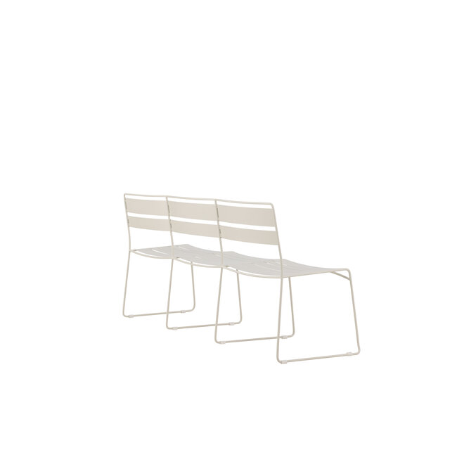 Gartensofa Lina Beige – 3-Sitzer Lounge 180×55×78 cm Stahl und Polster