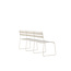 Gartensofa Lina Beige – 3-Sitzer Lounge 180×55×78 cm Stahl und Polster