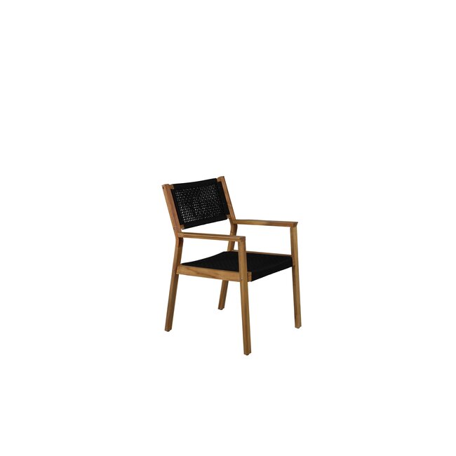 Gartenstuhl Little John – Essstuhl 62×58×88 cm Akazienholz und Seilgeflecht