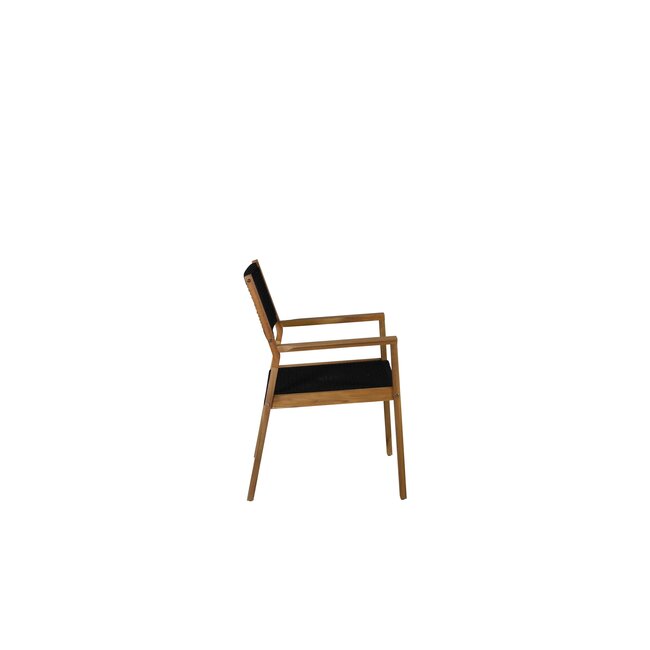 Gartenstuhl Little John – Essstuhl 62×58×88 cm Akazienholz und Seilgeflecht