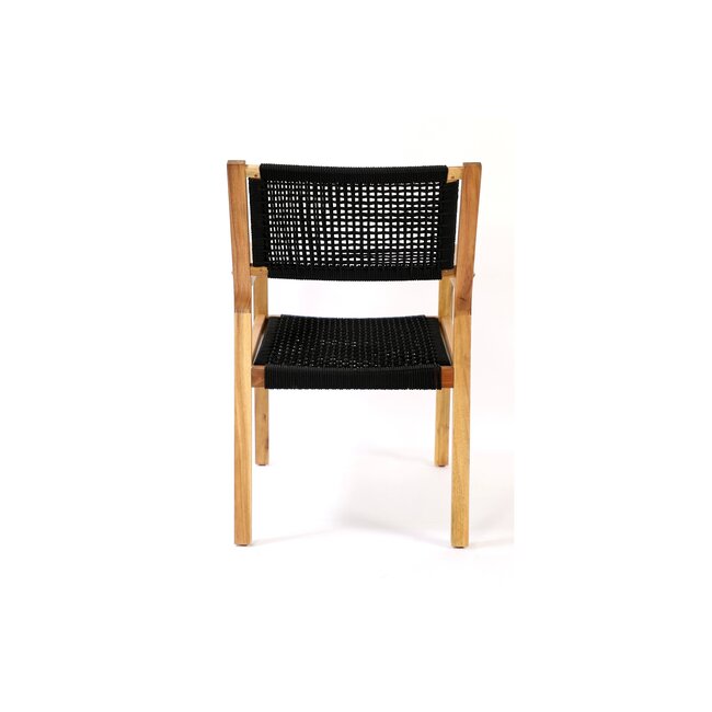 Gartenstuhl Little John – Essstuhl 62×58×88 cm Akazienholz und Seilgeflecht