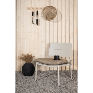 Venture Home Gartensessel Lina Beige – Loungesessel 55×59×73 cm Aluminium & Polster