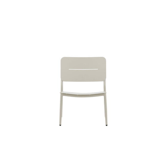 Gartensessel Lina Beige – Loungesessel 55×59×73 cm Aluminium und Polster