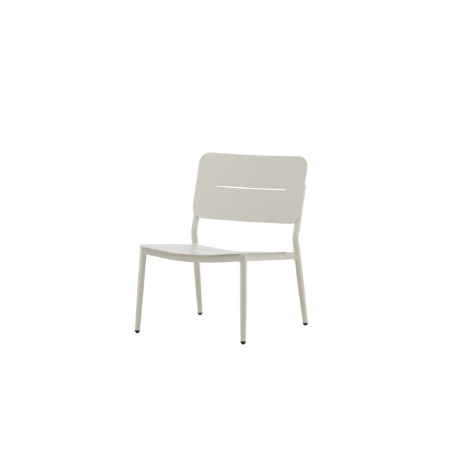 Gartensessel Lina Beige – Loungesessel 55×59×73 cm Aluminium und Polster