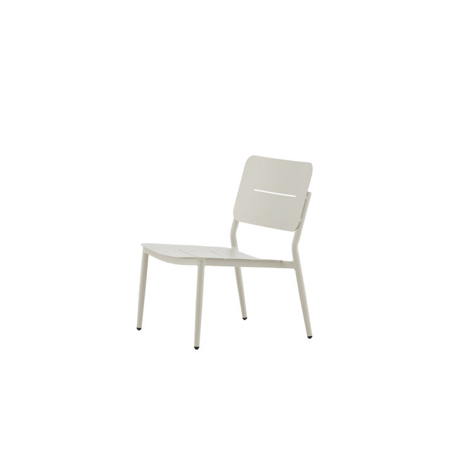Gartensessel Lina Beige – Loungesessel 55×59×73 cm Aluminium und Polster