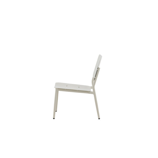 Gartensessel Lina Beige – Loungesessel 55×59×73 cm Aluminium und Polster