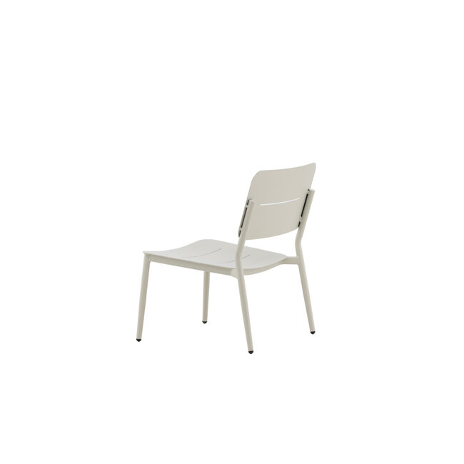 Gartensessel Lina Beige – Loungesessel 55×59×73 cm Aluminium und Polster