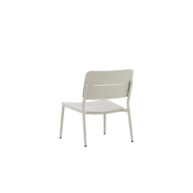 Gartensessel Lina Beige – Loungesessel 55×59×73 cm Aluminium und Polster