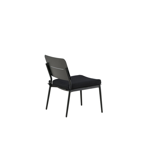 Gartensessel Lina Schwarz – Loungesessel 55×59×73 cm Stahl und Polster